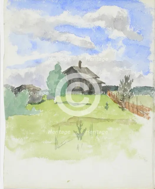 Landscape Study with Cottage. Creator: Maria Wiik.