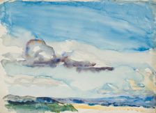 Landscape study with cloudy/sunny sky, c1875-1944. Creator: George Clausen