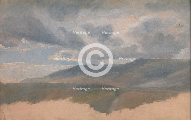 Landscape Study with Clouds, ca. 1829-31. Creator: Emile Charles Joseph Loubon.