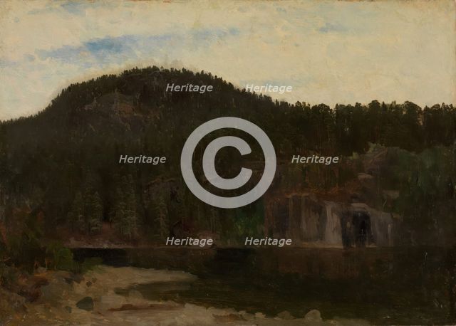 Landscape Study with a Lake, 1851. Creator: Herman August Cappelen.