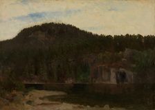 Landscape Study with a Lake, 1851. Creator: Herman August Cappelen