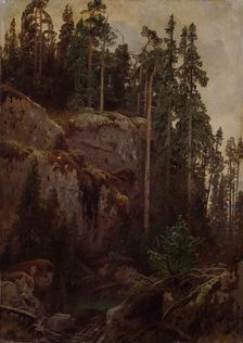 Landscape Study with a Precipice, probably 1850. Creator: Herman August Cappelen