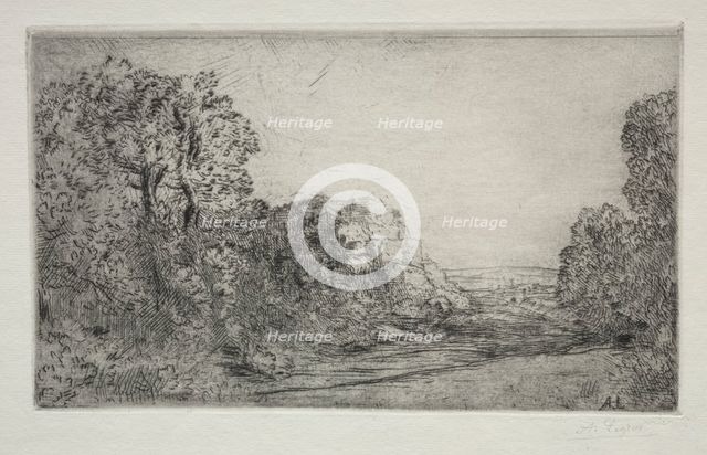 Landscape: Sunrise. Creator: Alphonse Legros (French, 1837-1911).