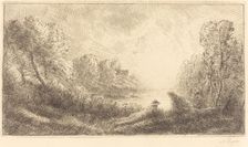 Landscape: Sunrise (Paysage: Lever du soleil). Creator: Alphonse Legros