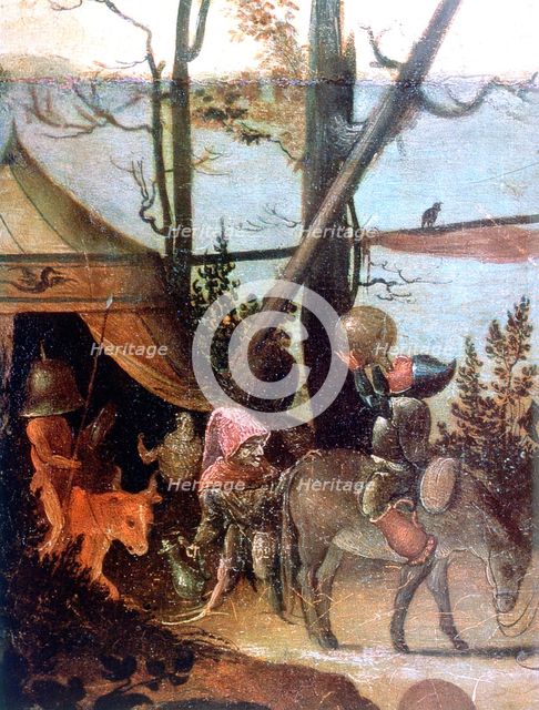 'Landscape scene, legend of Saint Christopher', c1520-1559. Artist: Jan Mandyn