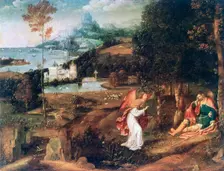 Landscape Scene with Saint Roch c1500-1524. Artist: Joachim Patinir