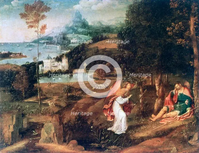 'Landscape Scene with Saint Roch', c1500-1524. Artist: Joachim Patinir