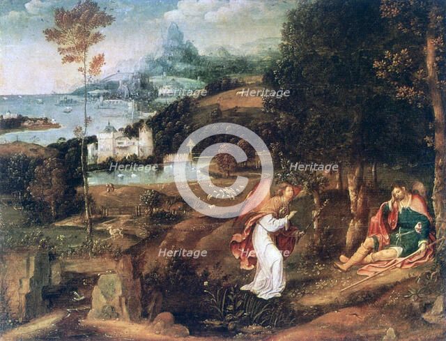 'Landscape Scene with Saint Roch', c1500-1524. Artist: Joachim Patinir