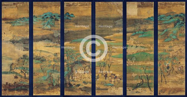Landscape screen, 11th-12th century. Artist: Anonymous  