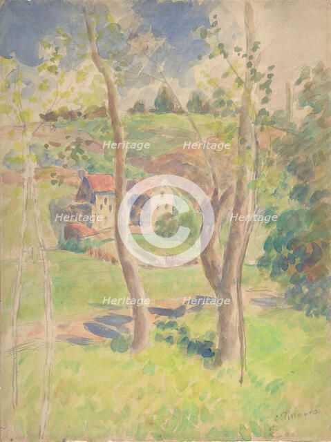 Landscape, second half 19th century. Creator: Camille Pissarro.