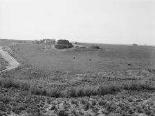 Landscape showing home of FSA borrower..., Nyssa Heights, Malheur County, Oregon, 1939. Creator: Dorothea Lange