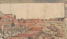 Landscape; Showing Water Festival with Lanterns, late 18th-early 19th century. Creator: Kitao Shigemasa