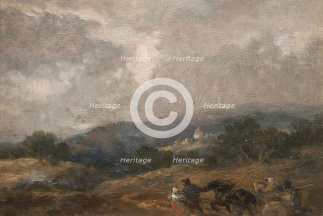 Landscape Sketch, 1877. Creator: Sir John Gilbert.