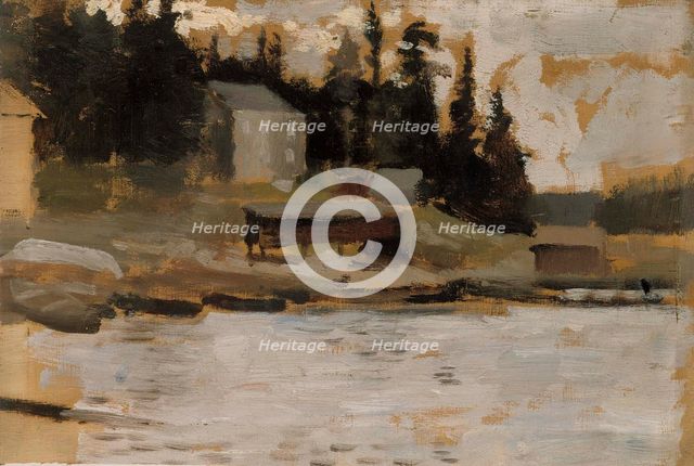 Landscape Sketch from Hamari, 1885. Creator: Albert Edelfelt.