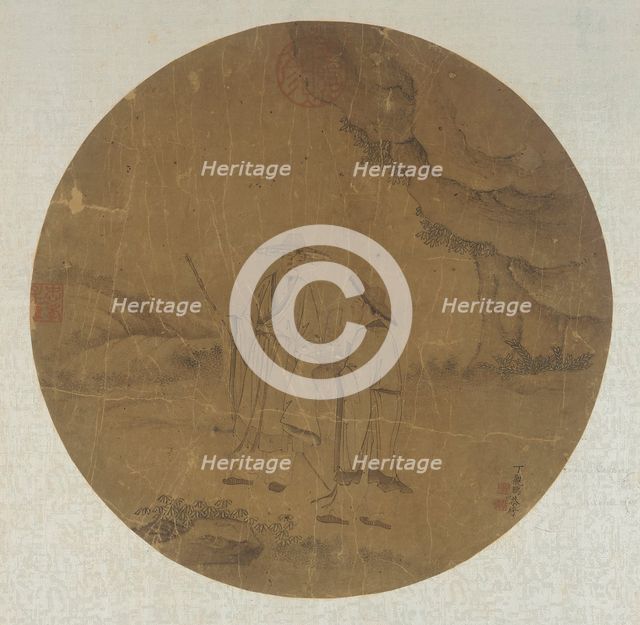 Landscape: two figures, Qing dynasty, 18th century. Creator: Ding Guanpeng.