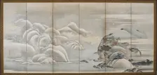 Landscape: two of the four seasons; autumn and winter, Edo period, late 18th-early 19th century. Creator: Hishikawa Sori