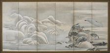 Landscape: two of the four seasons; autumn and winter, Edo period, late 18th-early 19th century. Creator: Hishikawa Sori