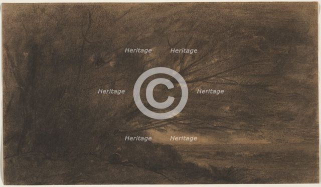 Landscape (The Large Tree), c. 1865-1870. Creator: Jean Baptiste Camille Corot (French, 1796-1875).