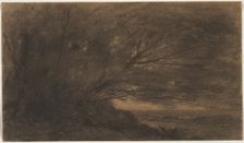 Landscape (The Large Tree), c. 1865-1870. Creator: Jean Baptiste Camille Corot (French, 1796-1875)