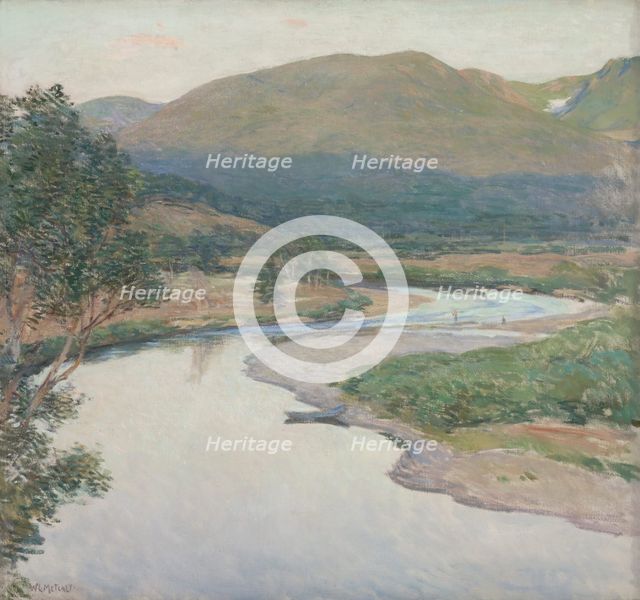 Landscape: The River, about 1924. Creator: Willard Leroy Metcalf.