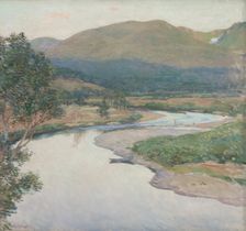 Landscape: The River, about 1924. Creator: Willard Leroy Metcalf