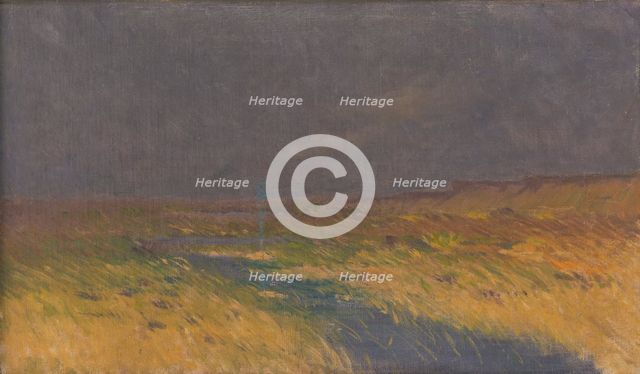 Landscape towards evening, 1910-1930. Creator: Ferdinand Katona.