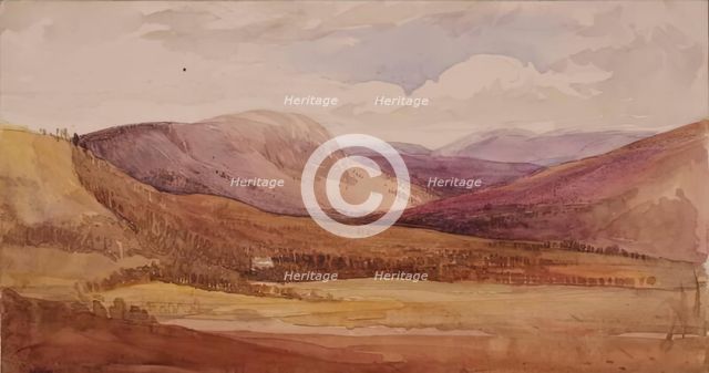 Landscape - Tree-covered Valley, c1840s. Creator: John Phillip.