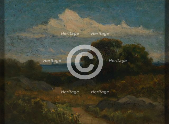 Landscape (trees and rocks by lake). Creator: Edward Mitchell Bannister.