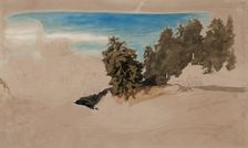 Landscape, Unfinished, 1848-1860. Creator: Werner Holmberg