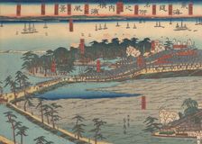 Landscape View at Yokohama (Yokohama fukei), 2nd month, 1860. Creator: Sadahide Utagawa