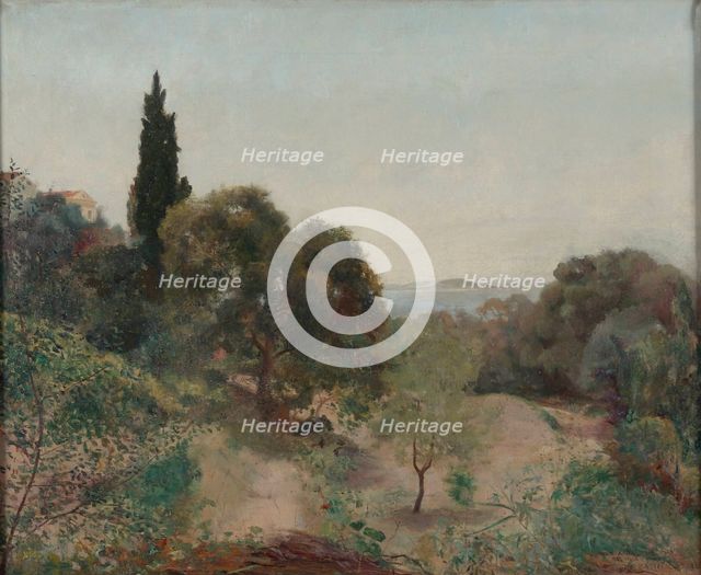 Landscape (Villa Chauve), 1884. Creator: Emile Bastien-Lepage.