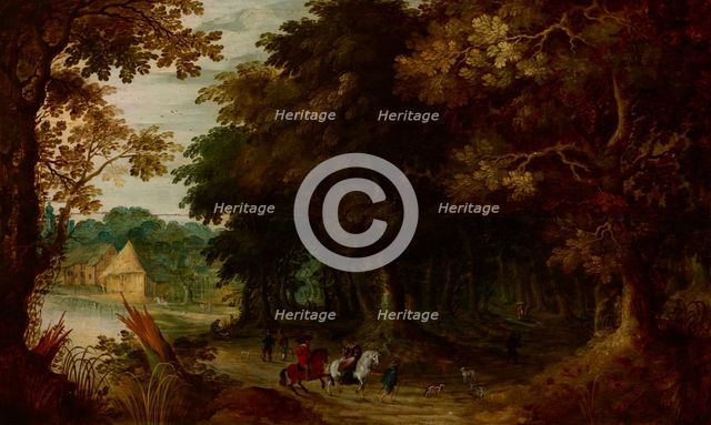 Landscape-Walk through a Forest, 1st quarter of 17th century. Creator: Jasper van der Laanen.
