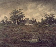 Landscape with Cottage, c1865. Creator: Theodore Rousseau