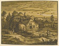 Landscape with Cottage, ca. 1597-98. Creator: Hendrik Goltzius