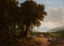 Landscape with Covered Wagon, 1847. Creator: Asher Brown Durand