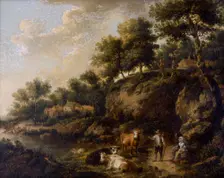 Landscape with Cowherd 18th century. Artist: Henricus Josephus Antoniessen