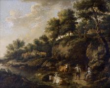 Landscape with Cowherd 18th century. Artist: Henricus Josephus Antoniessen