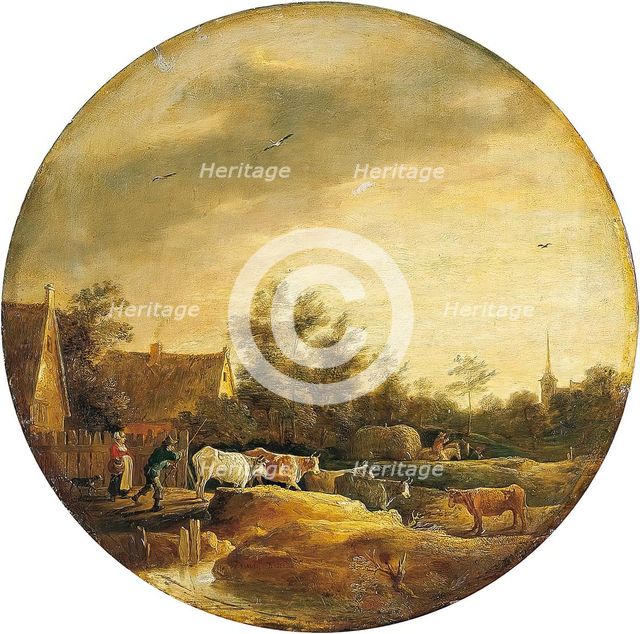 Landscape with Cows, 1644. Creator: David Teniers II.