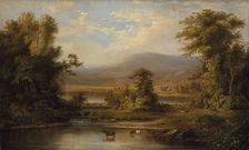 Landscape with Cows Watering in a Stream, 1871. Creator: Robert Seldon Duncanson