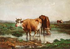Landscape with Cows, before 1870. Creator: Alexandre Thiollet
