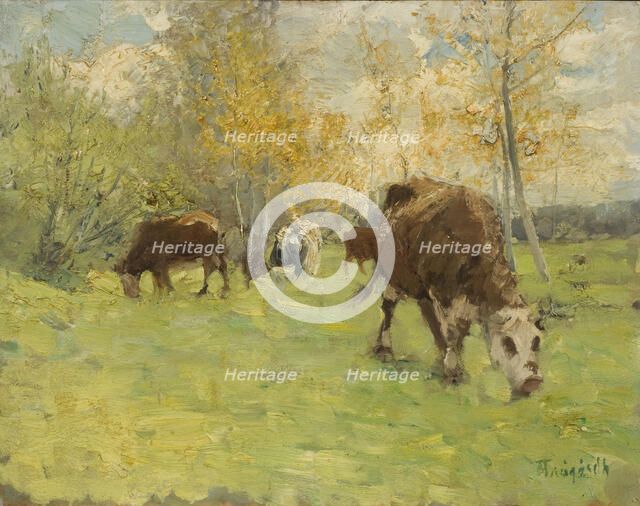 Landscape with cows, between c.1890 and c.1896. Creator: Carl Ludwig Trägardh.