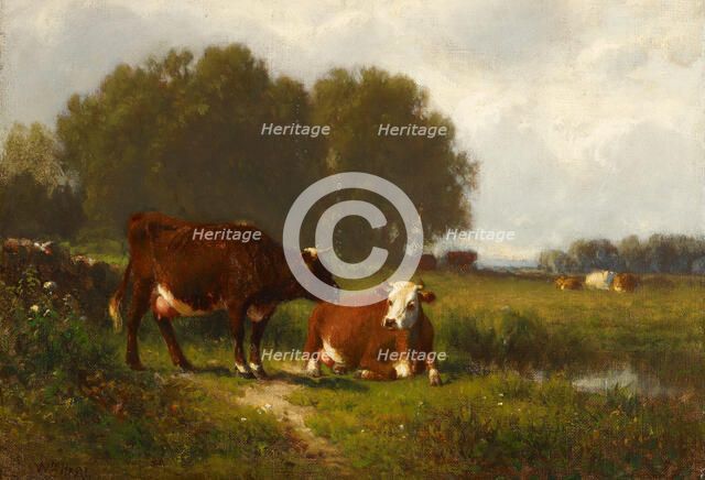 Landscape with Cows, date unknown, c1850-1890. Creator: William Hart.