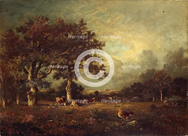 Landscape with Cows (Eremitage), 1870. Creator: Jules Dupré.