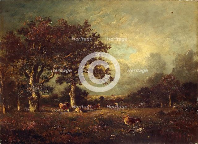 Landscape with Cows (Eremitage), 1870. Creator: Jules Dupré.