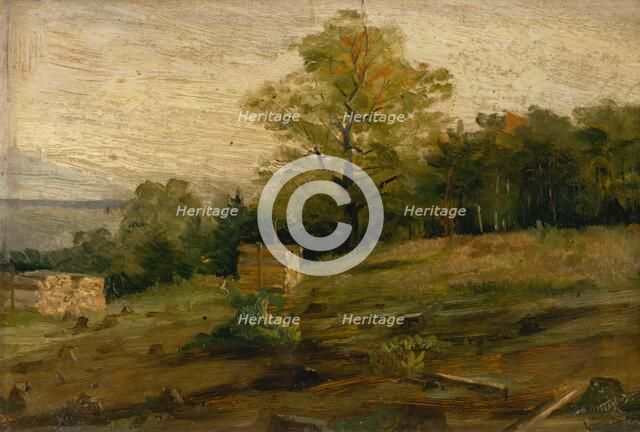 Landscape with Cords of Wood, around 1896. Creator: Ludovit Cordak.