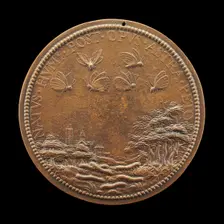 Landscape with Caterpillars and Butterflies [reverse], 1624. Creator: Abraham Dupre