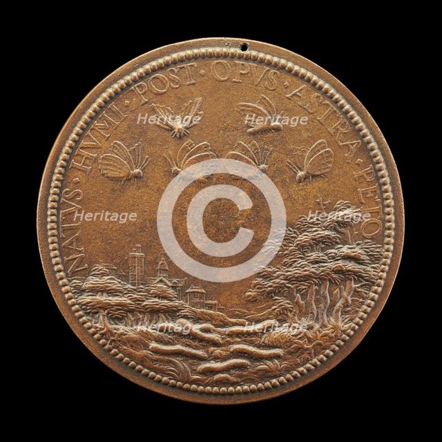 Landscape with Caterpillars and Butterflies [reverse], 1624. Creator: Abraham Dupre.