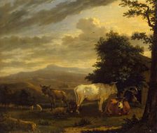Landscape with Cattle, 1650. Creator: Karel Du Jardin