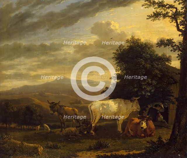 Landscape with Cattle, 1650. Creator: Karel Du Jardin.
