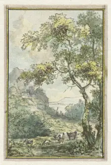 Landscape with cattle, 1752-1819. Creators: Juriaan Andriessen, Isaac de Moucheron